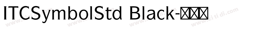 ITCSymbolStd Black字体转换